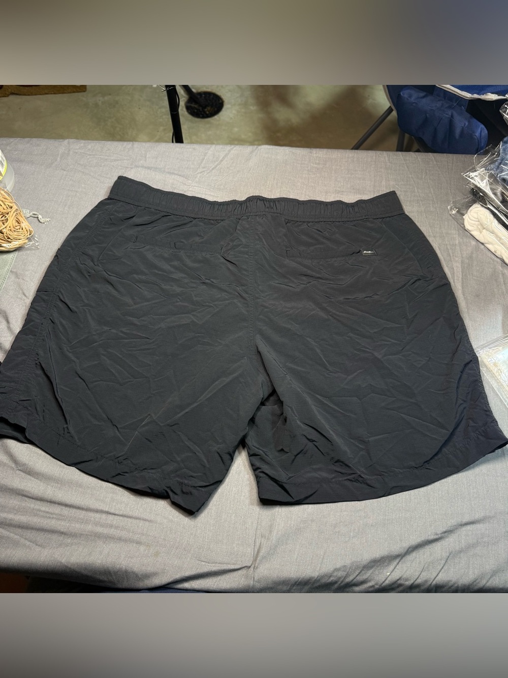 Eddie Bauer Black Active Hybrid Shorts with Webbing Belt - Picture 3 of 6